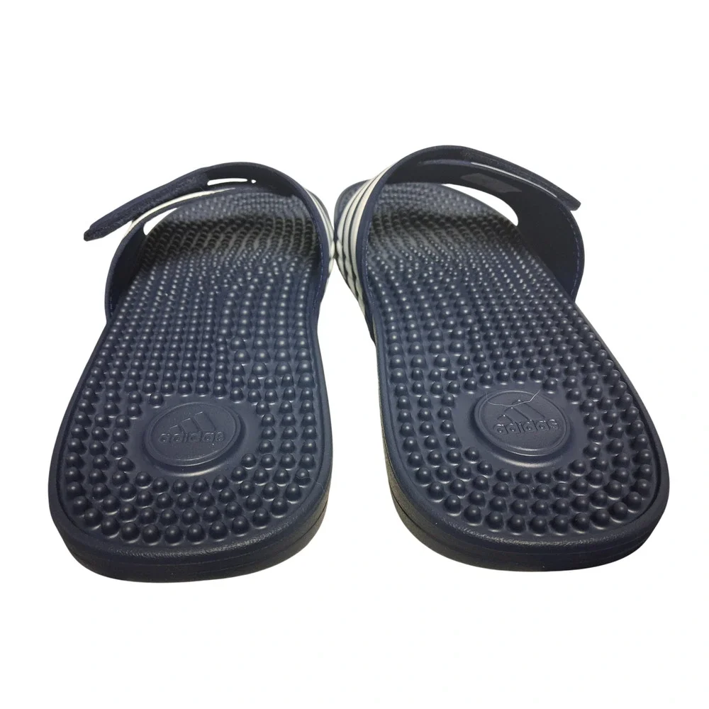 Adidas Adissage Massage Slides Blue White Mens 12 Womens 13 Sandals F35579 Sport
